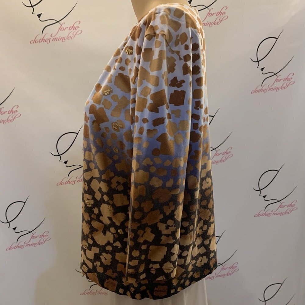 Ruby Rd. Size Xlp. Embellished Pullover. Animal P… - image 3